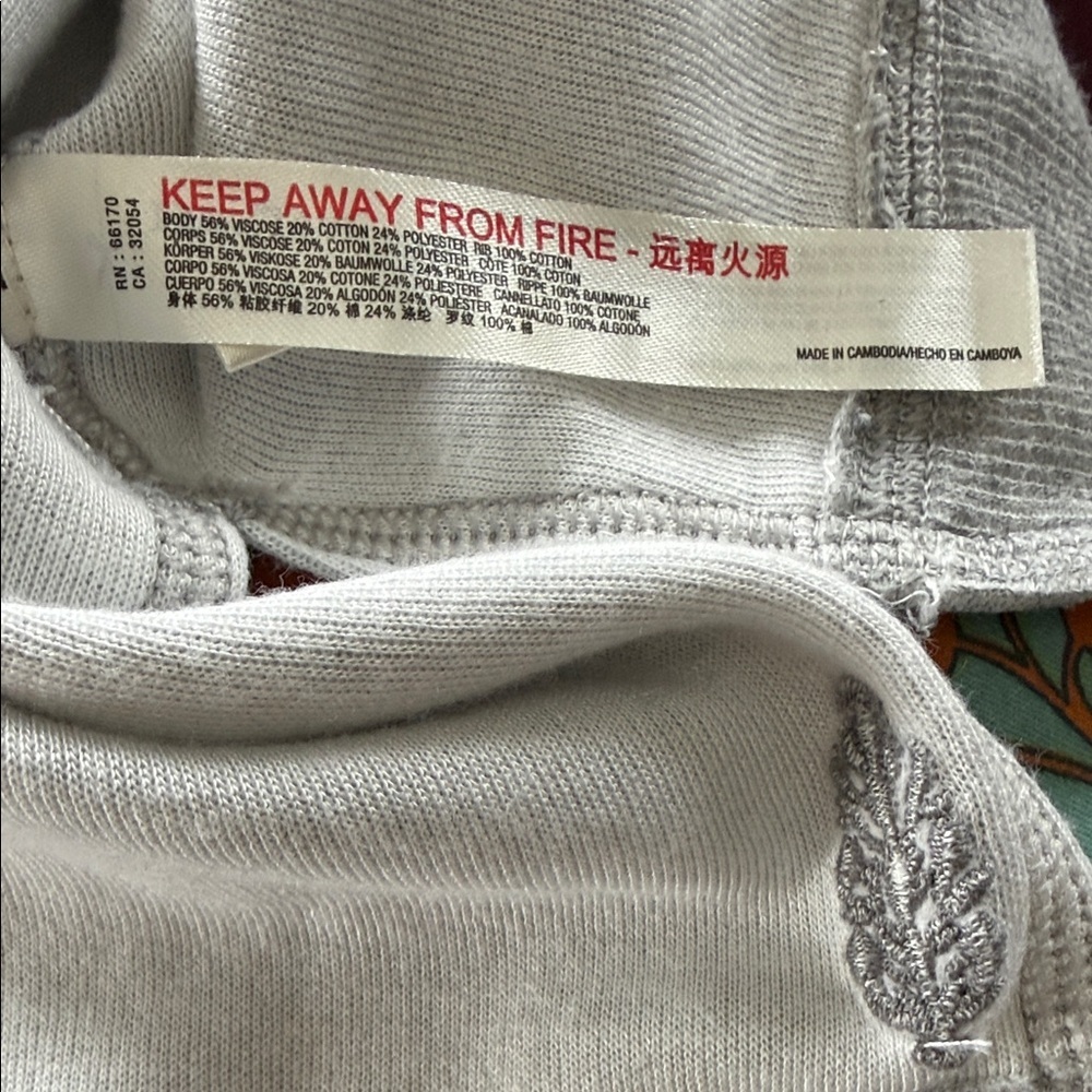 Free People We The Free Thermal Top Gray Oversized Waffle Knit Small - Picture 10 of 10